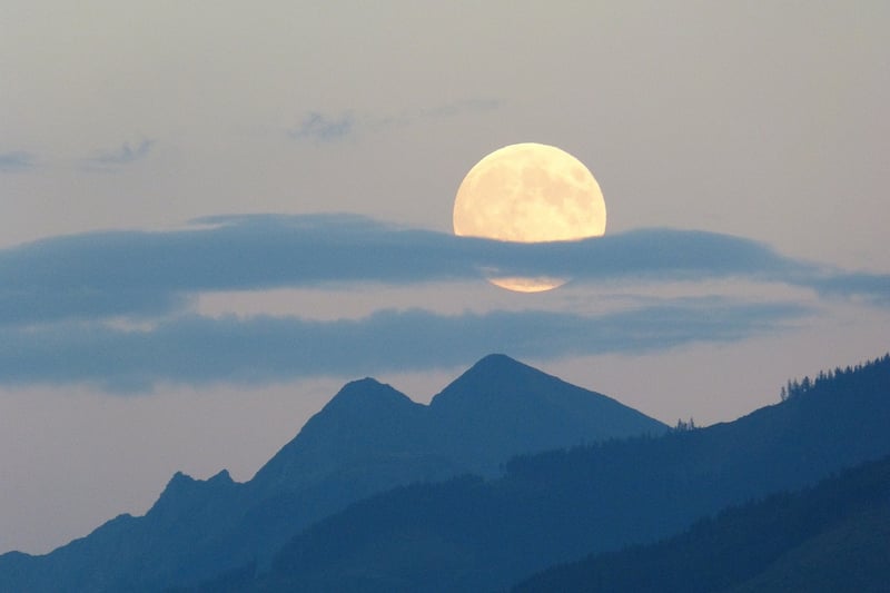Moon in the night sky